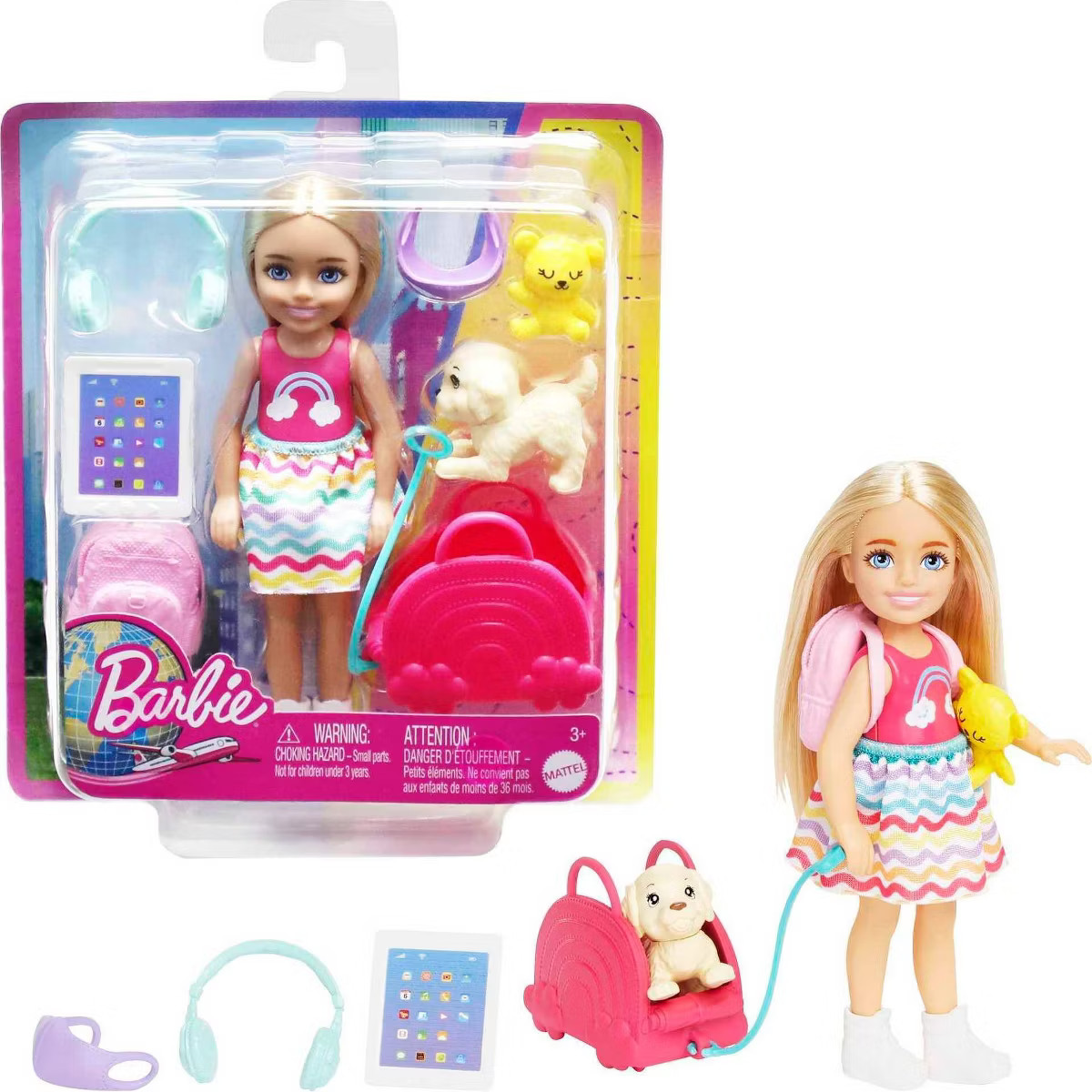 Barbie Toys, Chelsea Doll and Accessories Travel Set with Puppy | Target