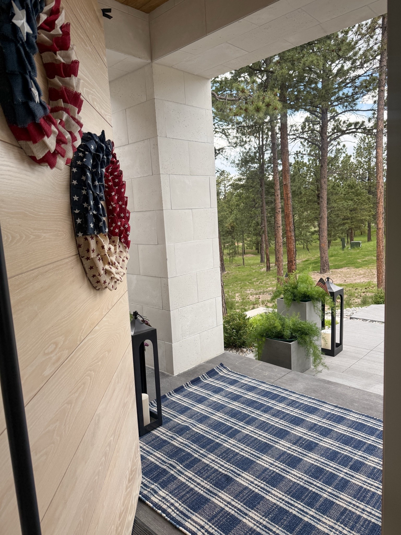 Love how the Fourth of July front porch turned out this year! Added burlap American flag wreaths. So cute!

#LTKdayinmylife #LTKSeasonal #LTKHome