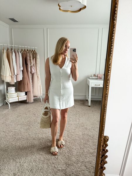 Abercrombie sale picks! This white mini dress is so cute and perfect for spring. I’ve paired it with these Target sandals and a handbag from Nordstrom  

#LTKsalealert #LTKstyletip #LTKSpringSale