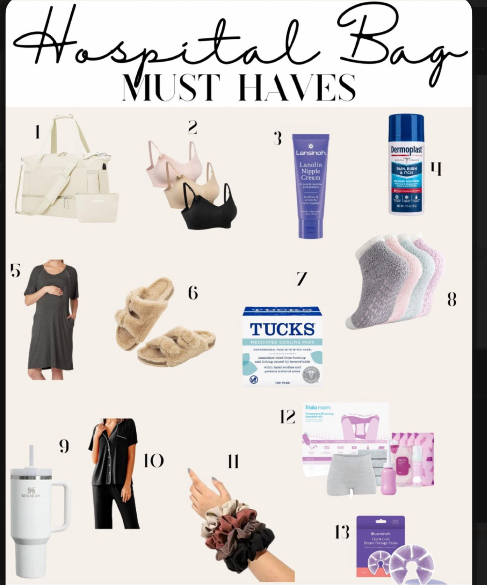 Hospital bag must haves 

#LTKGiftGuide #LTKBaby #LTKFamily