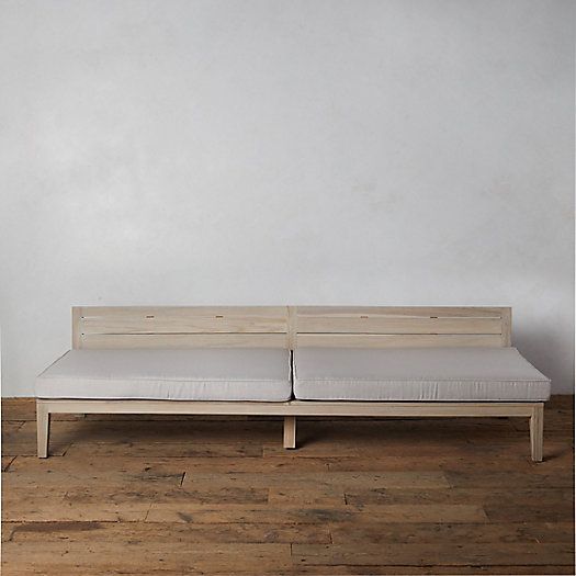 Vista Slatted Teak Extra Large Sofa Cushions, Set of 2 | Terrain