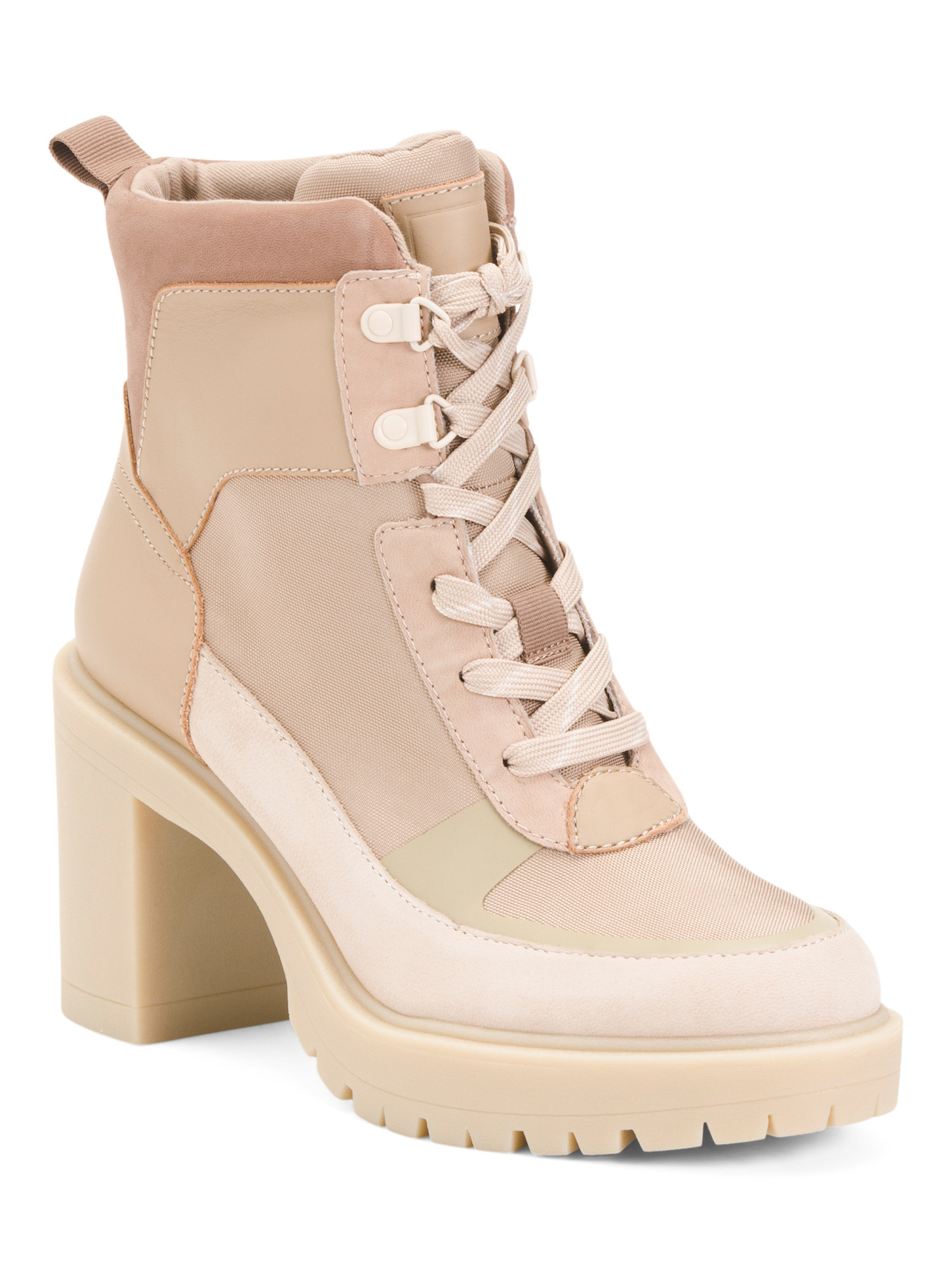 Leather Lace Up Lug Sole Heel Booties | Women's Shoes | Marshalls | Marshalls