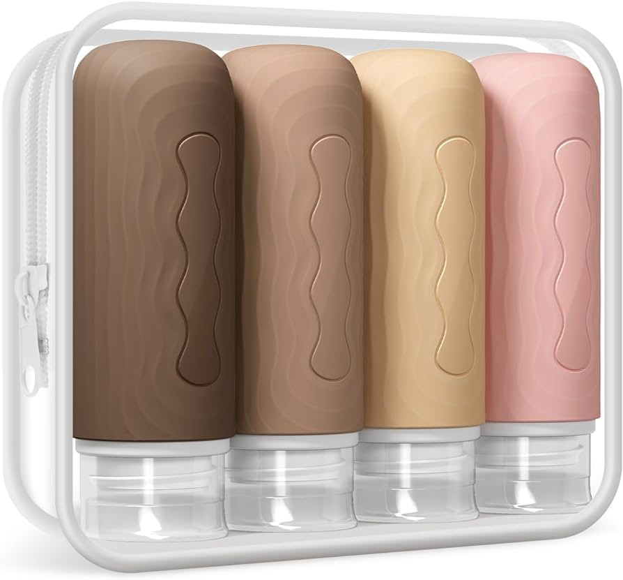 Travel Silicone Bottles for Toiletries, TSA Approved 3oz Travel Size Containers and BPA Free Leak... | Amazon (US)