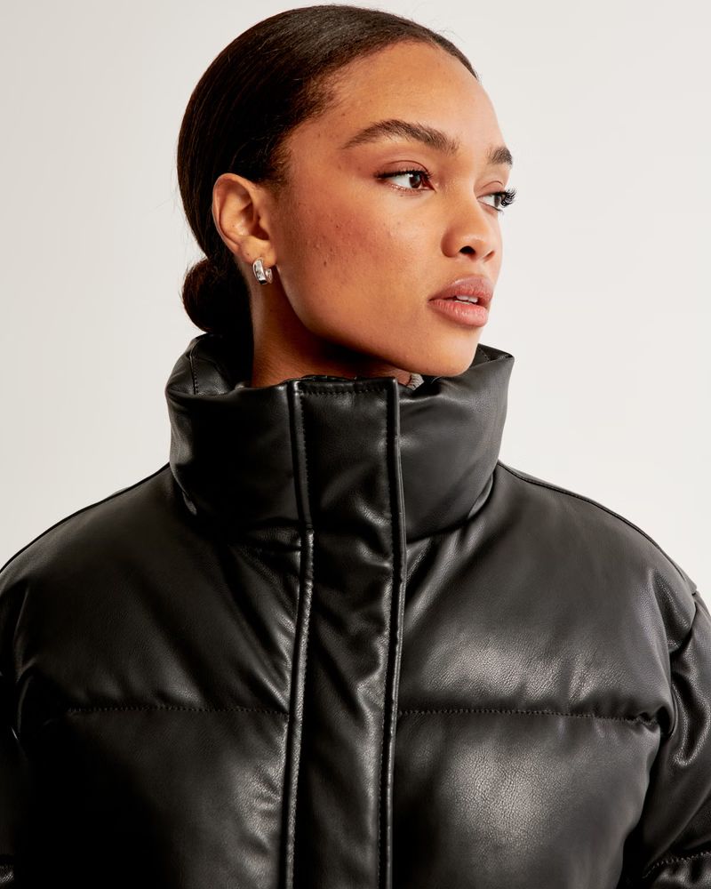 Vegan Leather Ultra Mini Puffer | Abercrombie & Fitch (US)