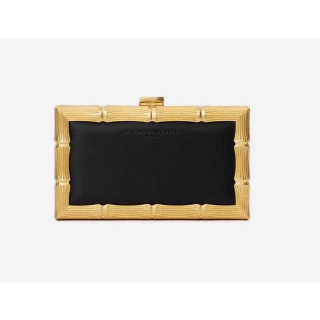 Bamboo B Clutch in Black Smooth Leather | Grailed