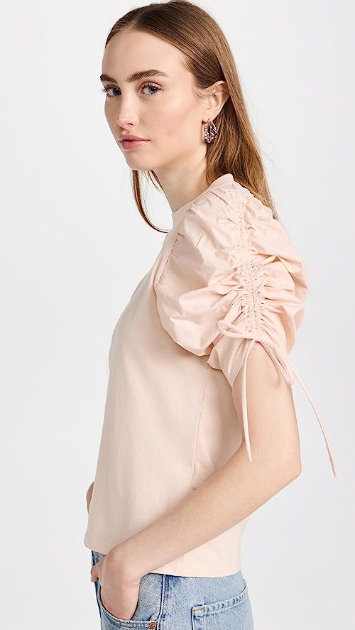 Ruched Tie Sleeve Tee | Shopbop