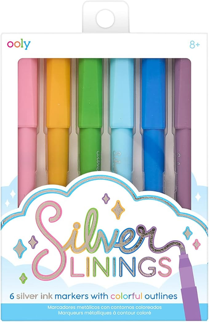 Ooly, Silver Linings Outline Markers - Set of 6 | Amazon (US)