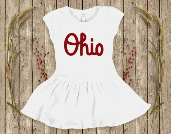 Ohio Unisex Kids Dress, Toddler//Infant Script Ohio Dress | Etsy (US)
