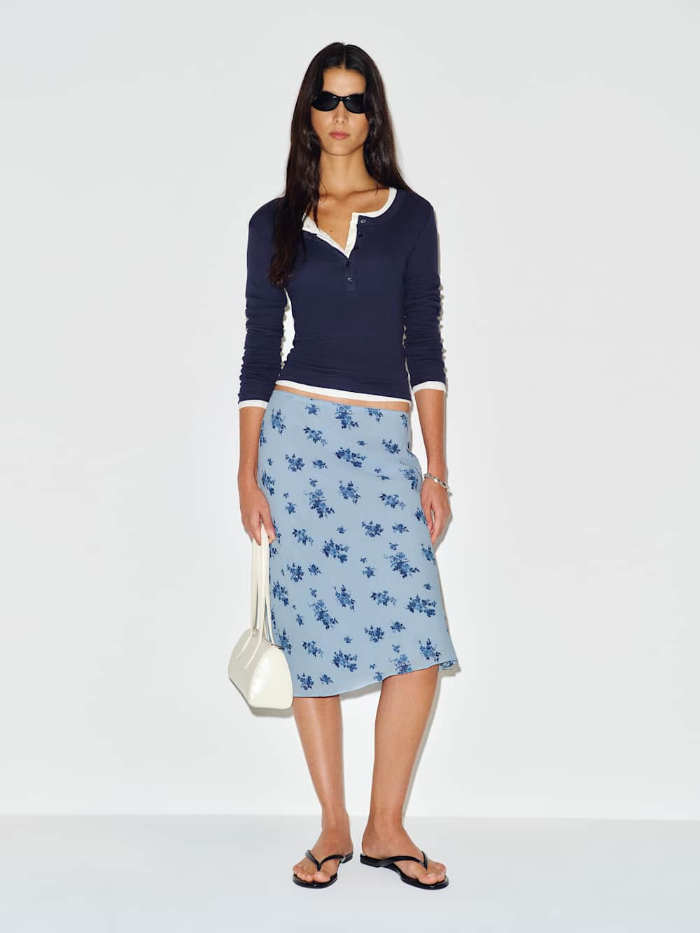 Layla Knee Length Skirt | Reformation (Global)