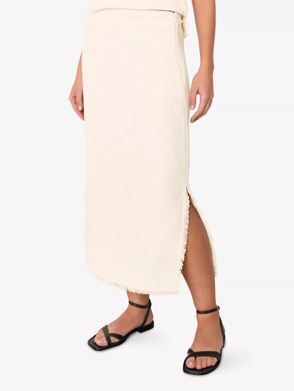 Lucie Boucle Cotton-Blend Midi Skirt | Selfridges
