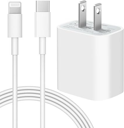 iPhone 14 13 12 Fast Charger [Apple MFi Certified] 20W PD USB C Wall Charger with 6FT Fast Chargi... | Amazon (US)