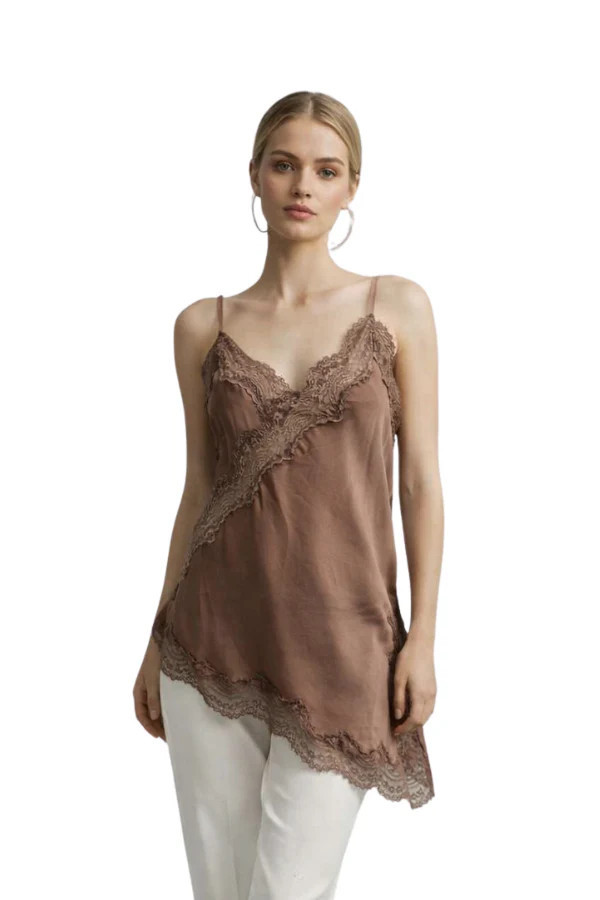 The Lara Asymmetric Lace Top | Pookie and Sebastian
