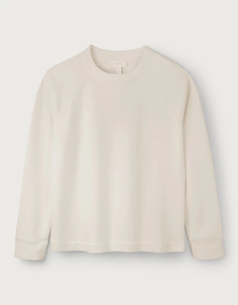 Reverse-Trim Organic-Cotton-Jersey Sweatshirt | The White Company (UK)