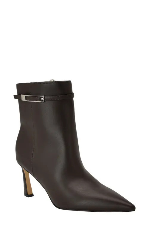 Calvin Klein Alenna Pointed Toe Bootie in Brown at Nordstrom, Size 7.5 | Nordstrom