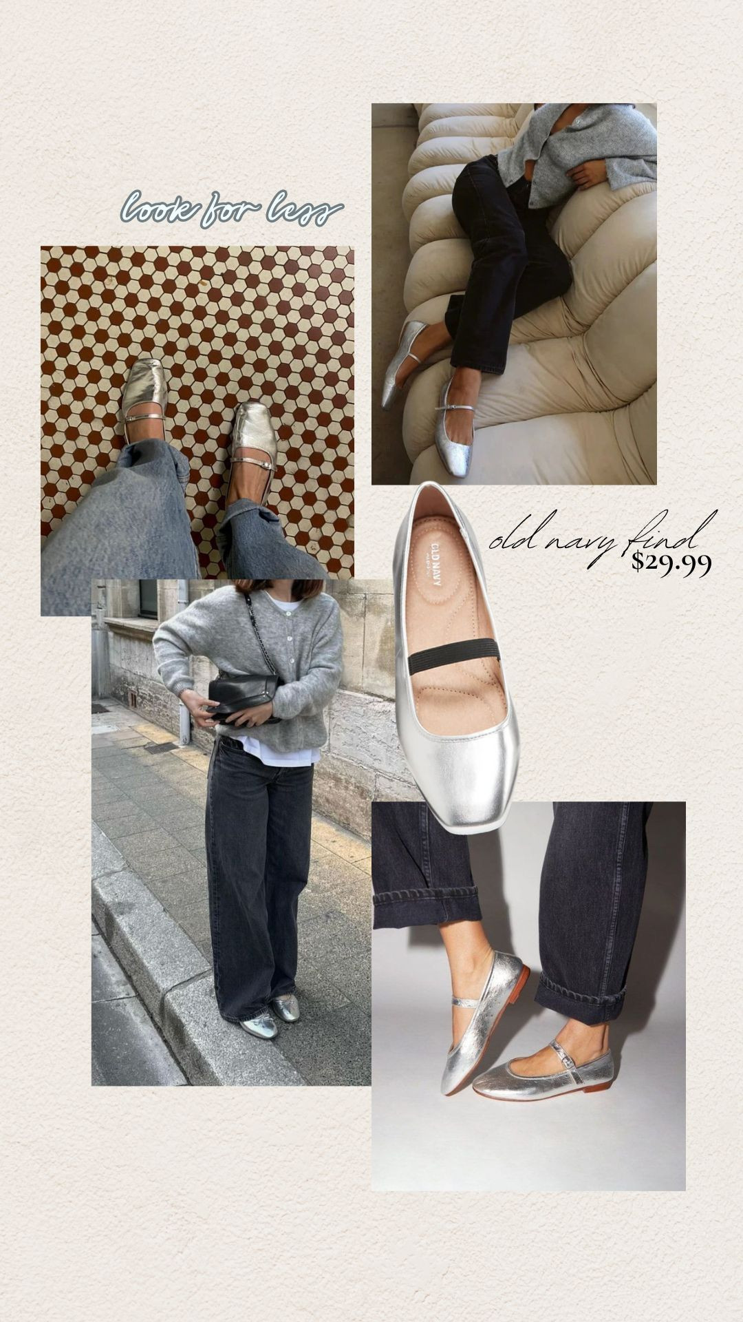 Just ordered these old navy silver Mary Jane flats! So cute, and a huge trend this fall! 