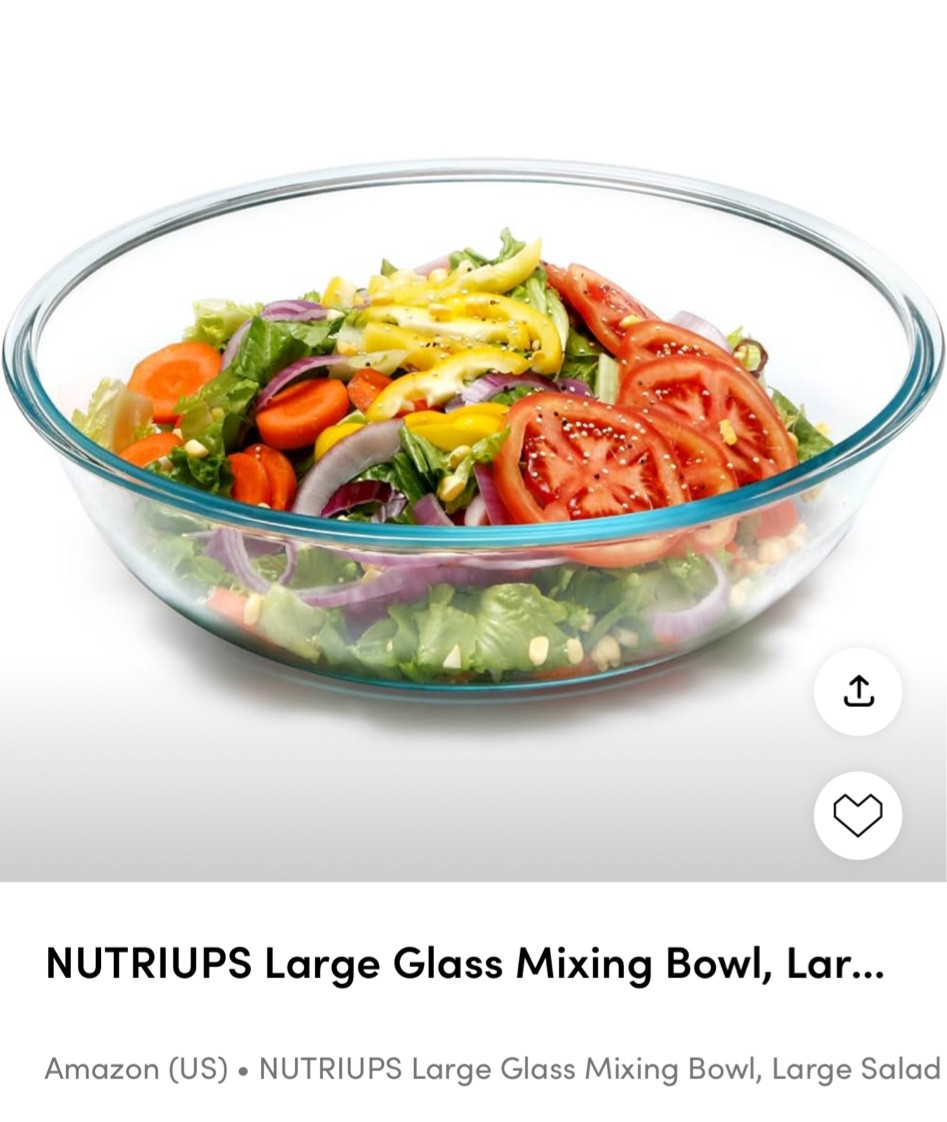 Perfect mixing bowl for sourdough bread or salads etc 

#LTKhome #LTKfindsunder50 #LTKparties