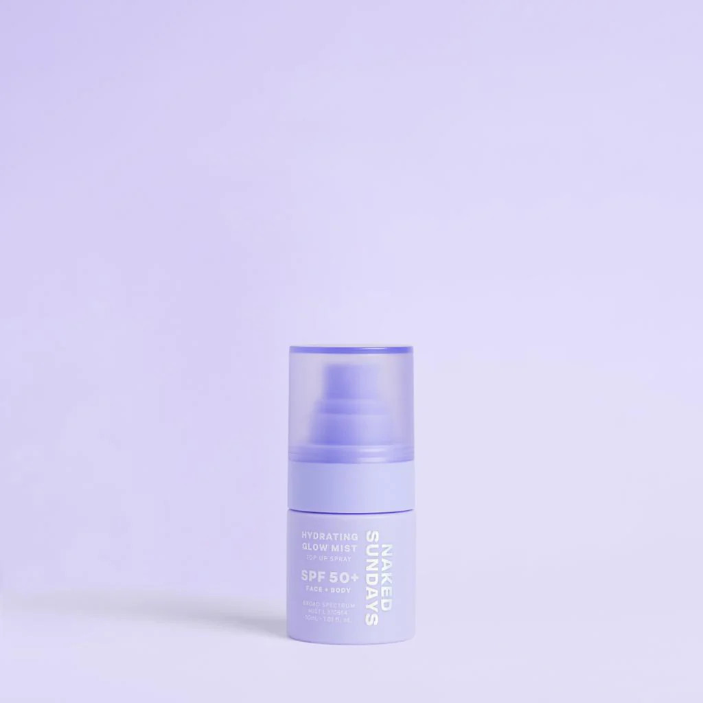 SPF50+ Glow Face Mist Top Up Spray - Mini | Naked Sundays (US)