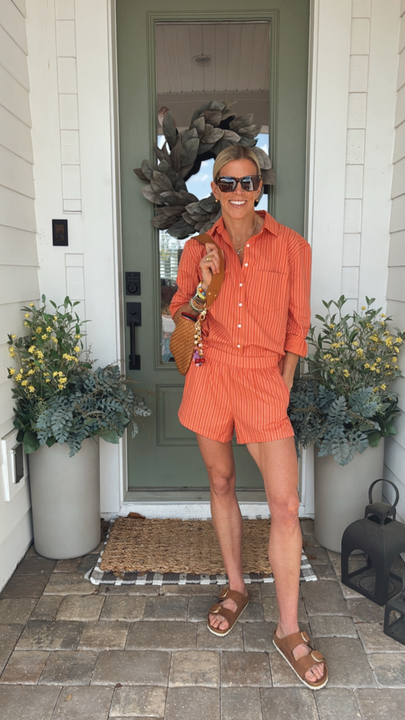 It’s the season is sets and you will find me in them all summer ☀️ starting strong in this amazing Trovata set and the color is 🤌🏻🧡🤍

#LTKStyleTip #LTKOver40 #LTKSeasonal