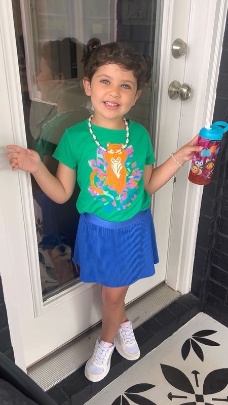 Toddler style, toddler fashion, toddler girl, toddler summer fashion, active skirt, graphic tee, family fashion, summer camp, gabby Dollhouse 

#LTKfamily