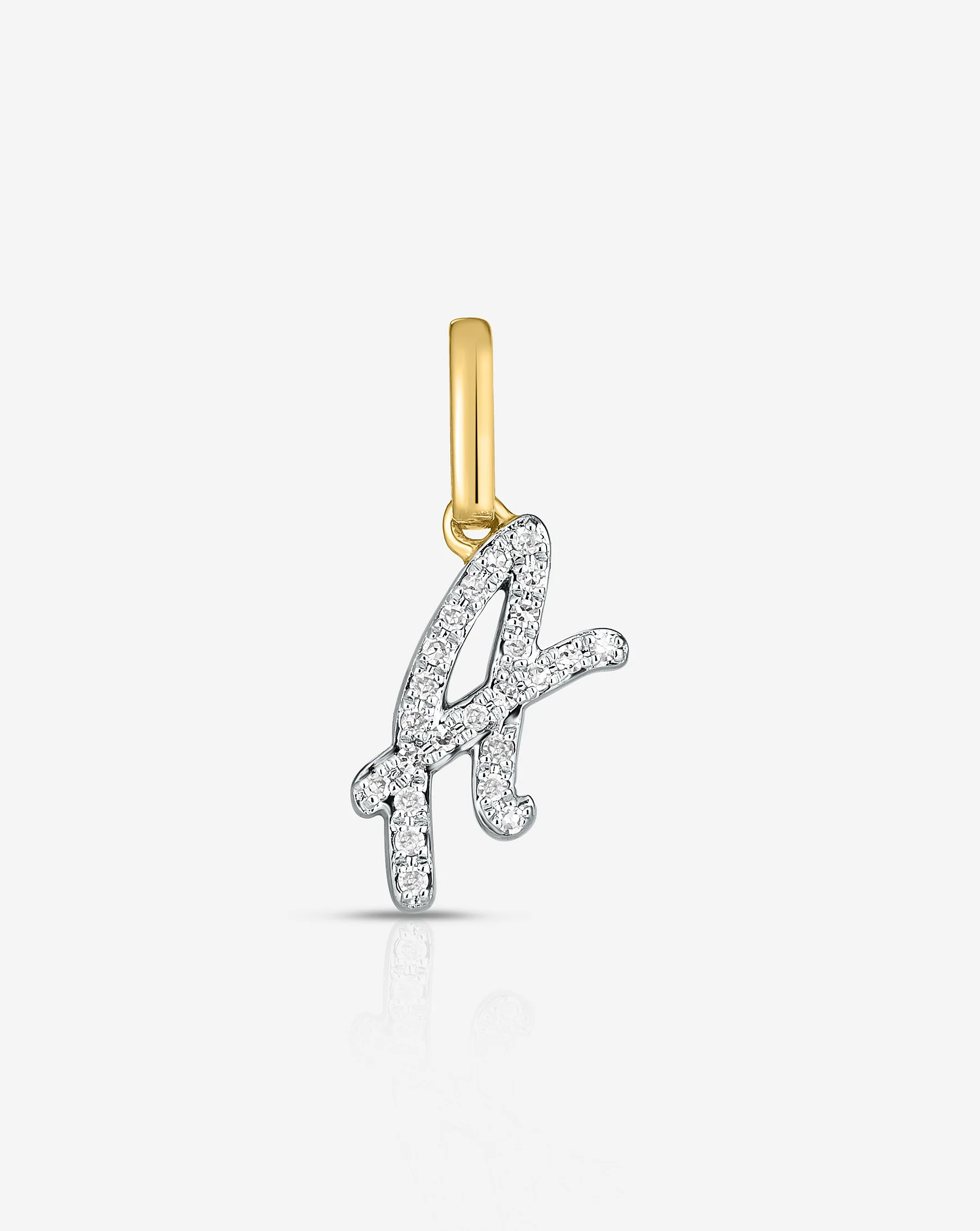 Diamond Script Initial Pendant | Ring Concierge