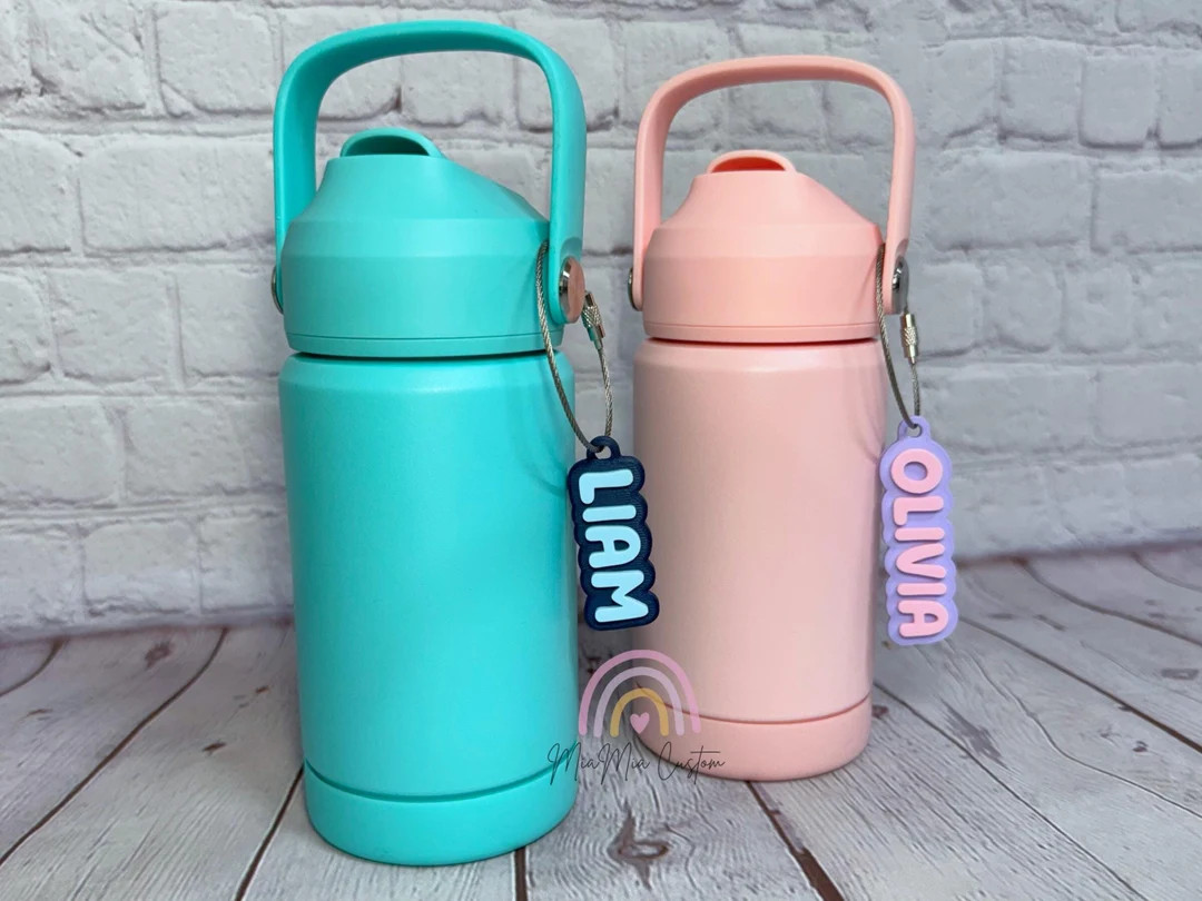 Water Bottle Name Tag | Capital Letter Name Keychain | Small Name Tag With Wire | Personalized Ki... | Etsy (US)