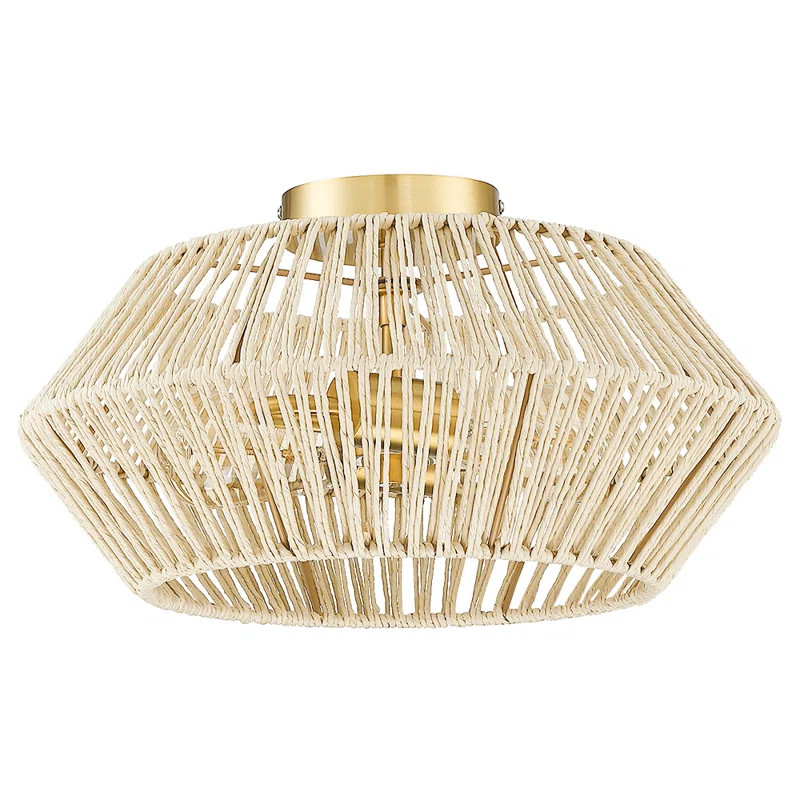 Nekoosa Manufactured Wood Semi Flush Mount | Wayfair North America