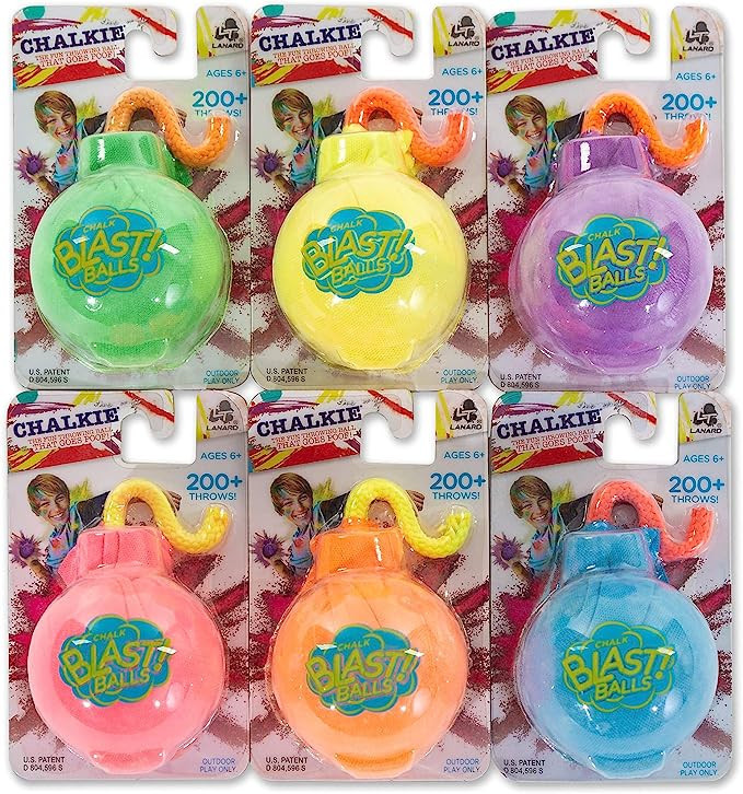 Lanard Chalk Blast Colorful Play Pods 79063 - Fun Pack of 6 for Outdoor Fun and Friendly Competit... | Amazon (US)
