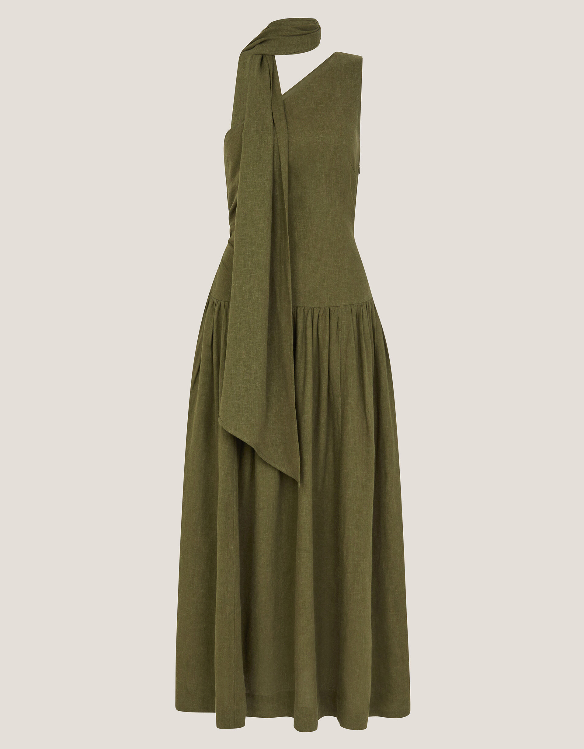 The India Edit Leila One Shoulder Maxi Dress Green | Monsoon (UK)