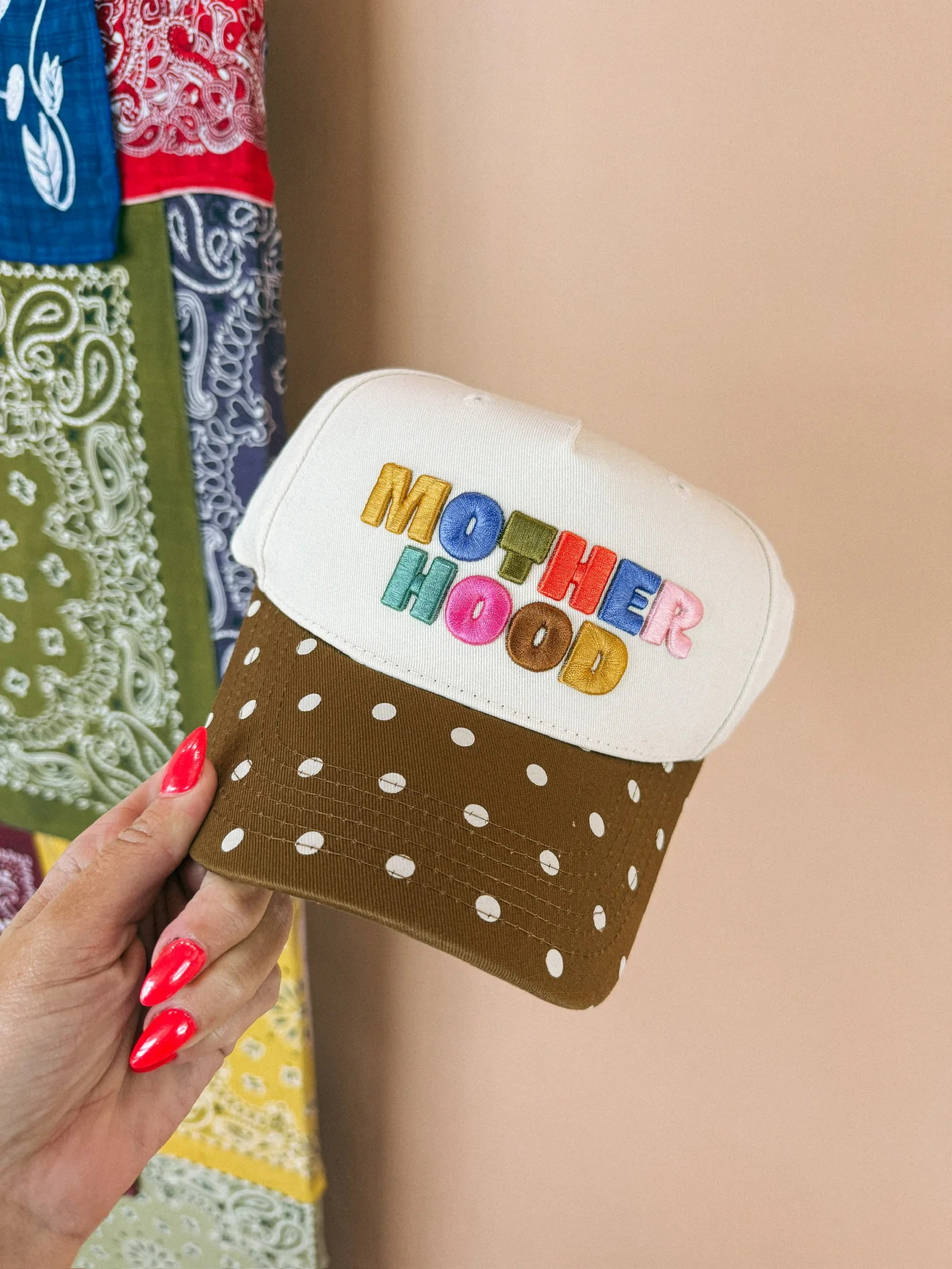 ETTA OG | motherhood trucker hat - brown / polka dot | Etta+East