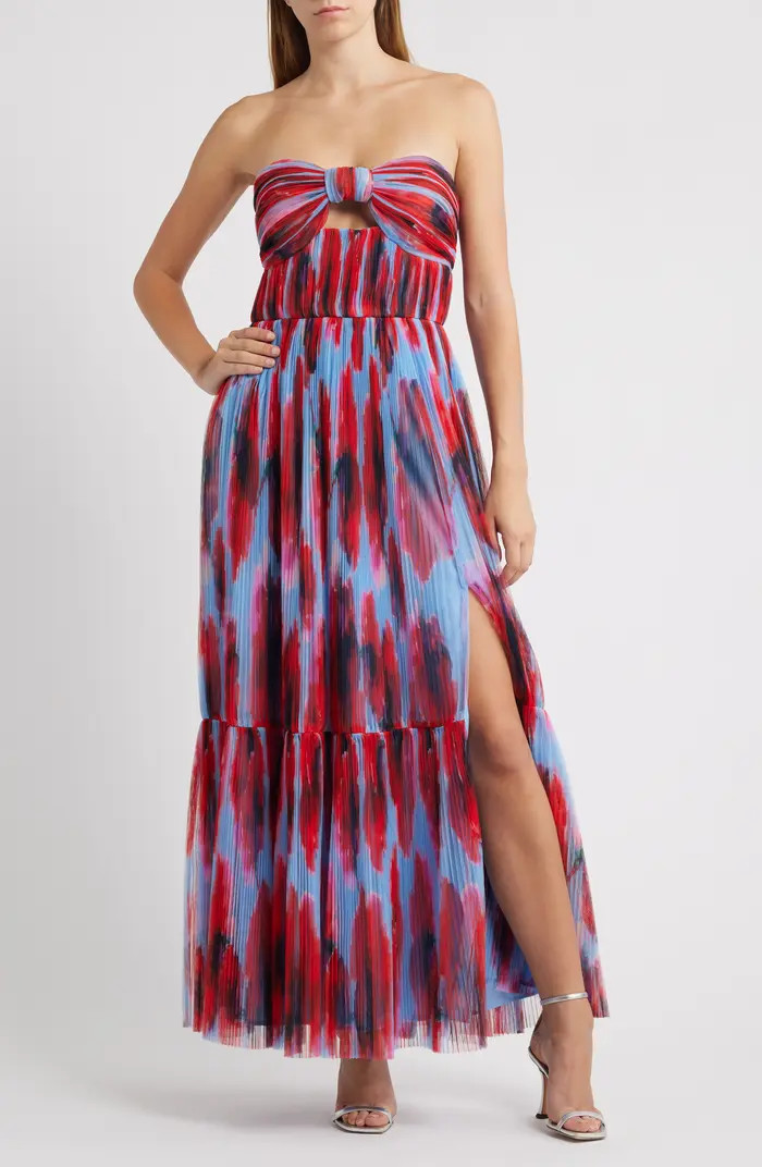 Bow Front Strapless Maxi Dress | Nordstrom