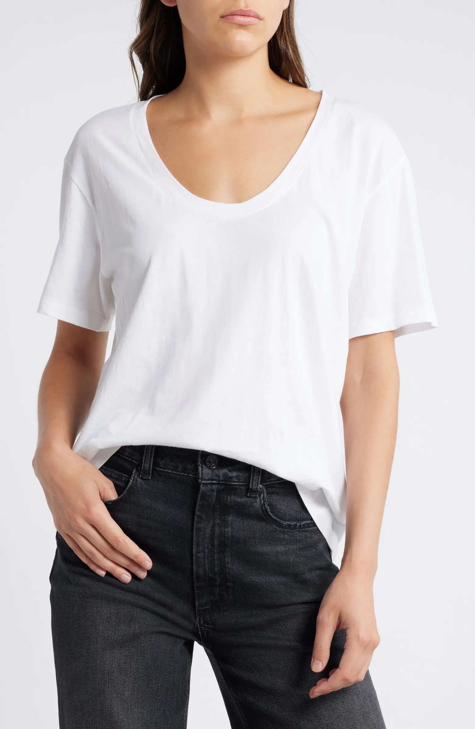 Relaxed Scoop Neck Cotton T-Shirt | Nordstrom
