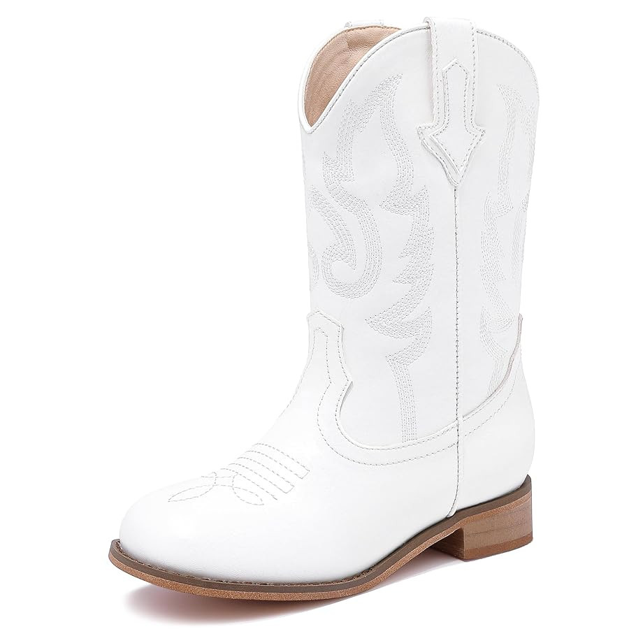 Girls Cowgirl Boots Unisex-Child Mid Calf Glitter Toddler Cowboy Boot Little Big Kids Western Rid... | Amazon (US)