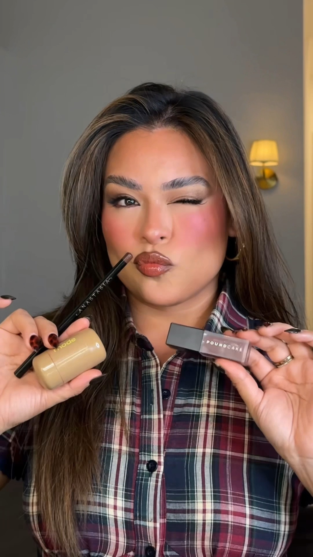 A lil girls night out lip combo 🌟 Not too light not to dark brown combo. Ugh brown lip combos are just so TEAAA! @anastasiabeverlyhills @rhode @poundcake #lipcombo #brownskinbeauty #OOTD #makeup

#LTKStyleTip #LTKBeauty