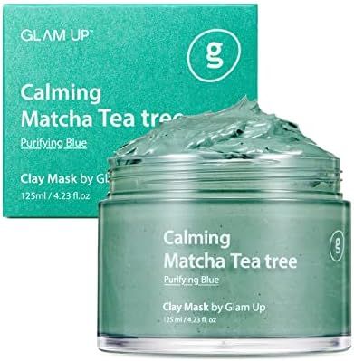 Glam Up - Calming Matcha Tea tree Clay Mask - Vegan Face Mask,100% hypoallergenic, Green Tea, Dee... | Amazon (US)