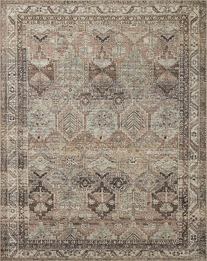 Amber Lewis x Loloi Billie Collection BIL-03 Clay / Sage, Traditional 2'-6" x 7'-6" Runner Rug | Amazon (US)