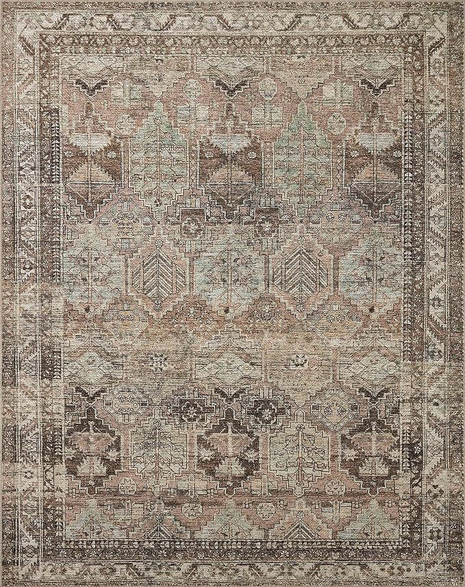Amber Lewis x Loloi Billie Collection BIL-03 Clay / Sage, Traditional 2'-6" x 7'-6" Runner Rug | Amazon (US)