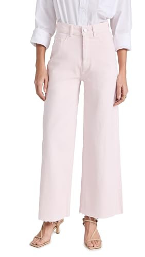 DL1961 Women's Hepburn Wide Leg: High Rise Vintage Jeans, Rosewater, Pink, 23 | Amazon (US)