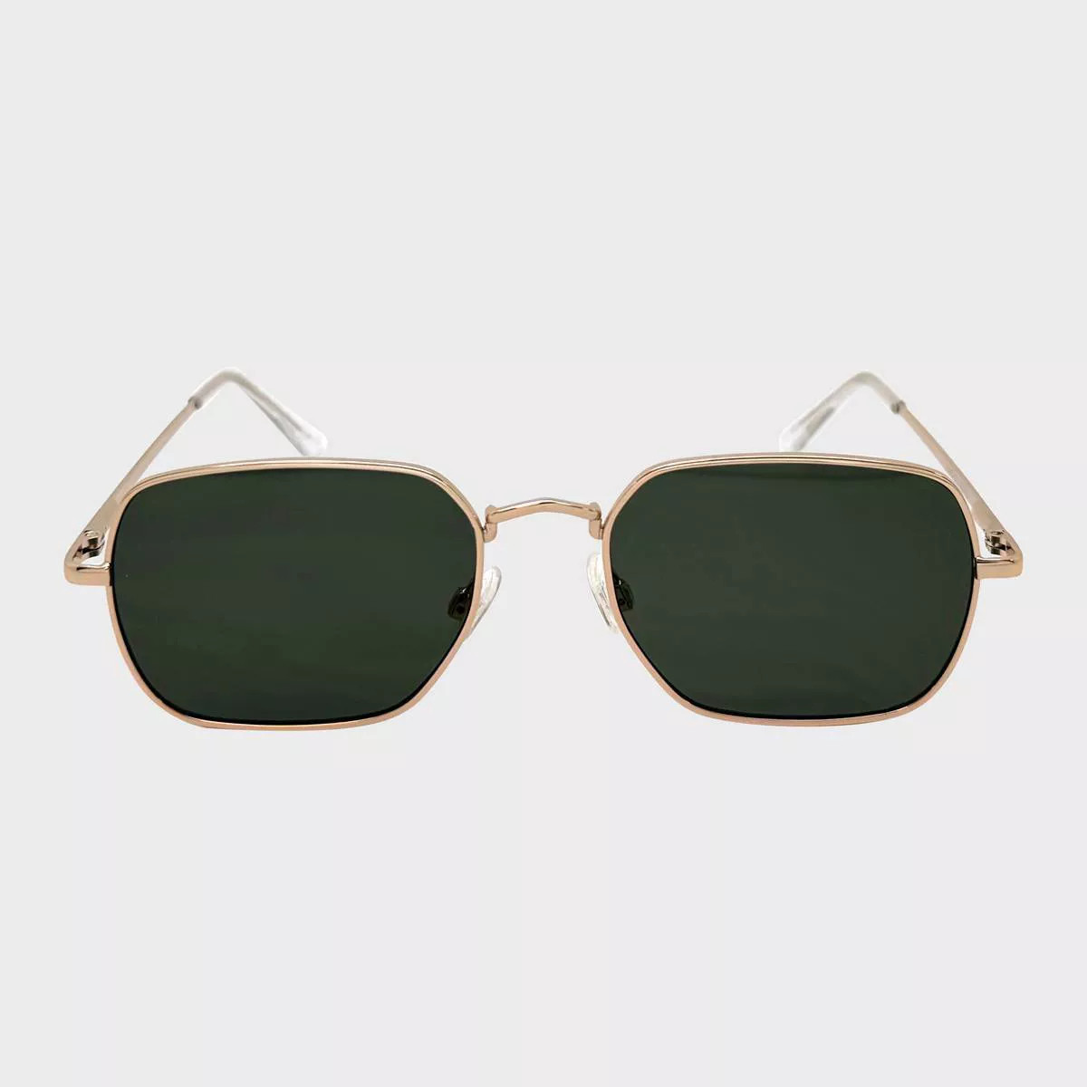 Metal Square Sunglasses - Wild Fable™ Gold: UV Protection, Adjustable Nose Pads, Recycled Metal... | Target