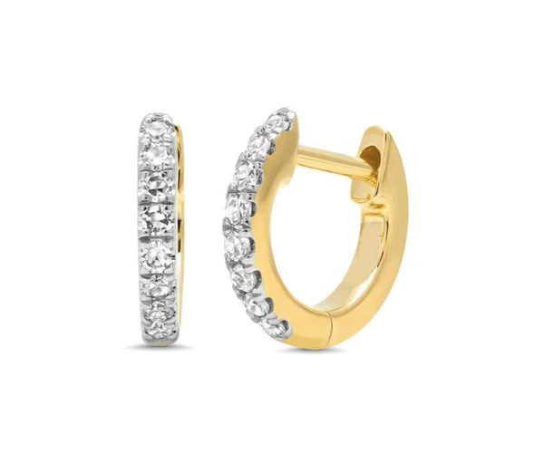 Mini Diamond Huggies | LINDSEY LEIGH JEWELRY