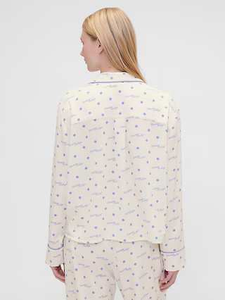 Gap × Summer Fridays Relaxed Flannel Dotted PJ Shirt | Gap (US)