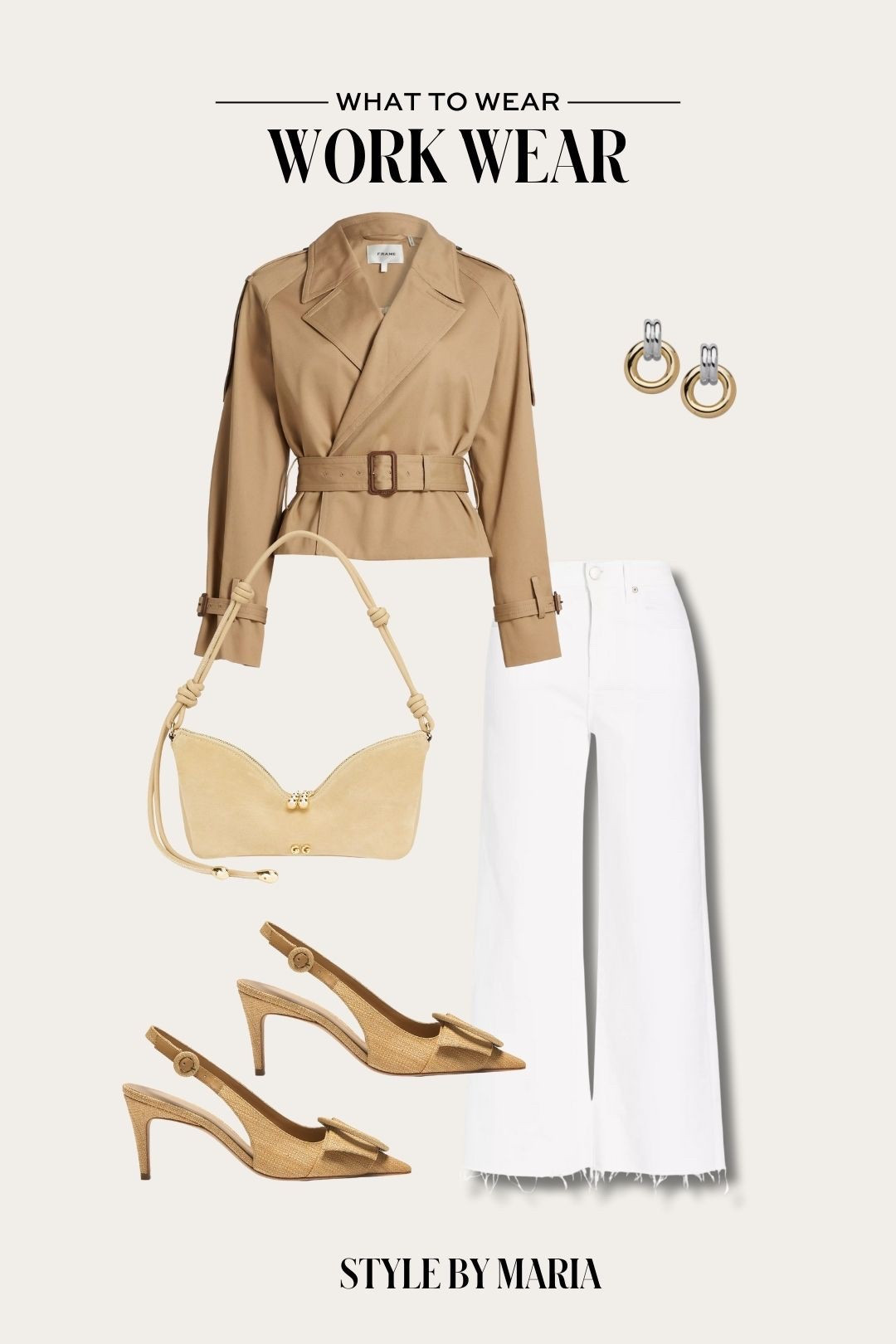 Saks Friends & Family! 25% OFF* New Arrivals, 20% OFF* Select Jewelry! Valid 3/18-3/25
Cropped trench coat 
Ag denim wearing a 24
Cult Gaia bag
Slingback pumps 



#LTKWorkwear #LTKPetite #LTKSaleAlert