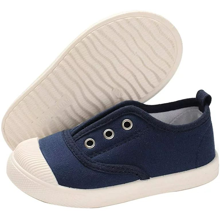 Kids Canvas Sneaker Toddler Boys Girls Slip On Tennis Shoes Lightweight Fashion Casual Running Sh... | Walmart (US)
