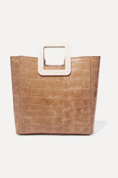 Shirley two-tone croc-effect leather tote | NET-A-PORTER (US)