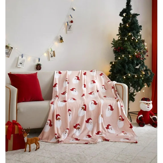 Holiday Time Cozy Plush Santa Throw 50" x 60", All Ages | Walmart (US)