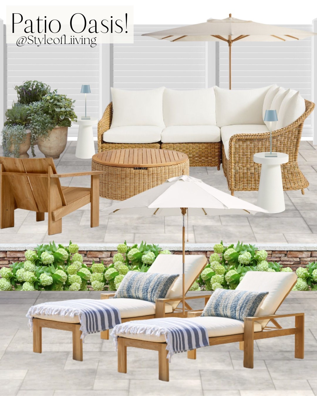Outdoor lounging! Outdoor furniture, sectional sofas, chairs, umbrellas, planters, coffee tables, side table, lamps and more!

#LTKStyleTip #LTKSeasonal #LTKHome