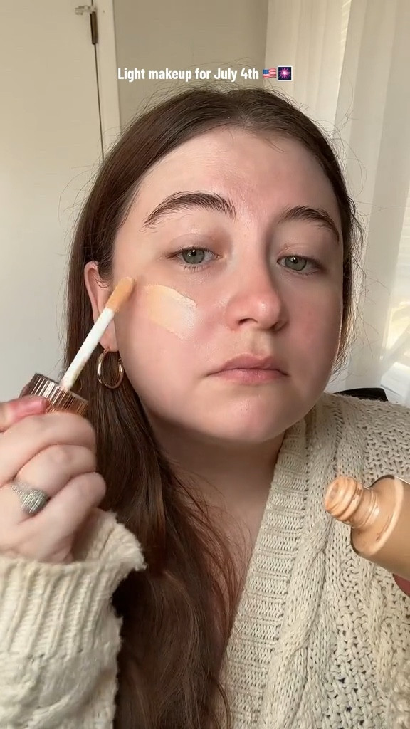 Who else is obsessed with the song Vampire by Olivia Rodrigo?
Cody and I are very chill during 4th of July. Clean, watch TV and decompress. We made breakfast and I actually helped hehe. #freedom I am just doing a natural glowy easy makeup to stay at home. 
What’s your favorite 4th July tradition? 
GRWM July 4th 🇺🇸🎆
Sunscreen @inkeylist
Flawless filter @charlottetilbury 
Eyeshadow @armanibeauty
Eeyebrows @milk 
Concealer @meritbeauty 
Mascara @lancome 
Bronzer @saiebeauty 
Blush @milk 
Lipliner @patrickta
Lipgloss @tarte
Setting spray @urbandecay
Perfume @soldejanerio


#LTKsalealert #LTKFind #LTKxNSale