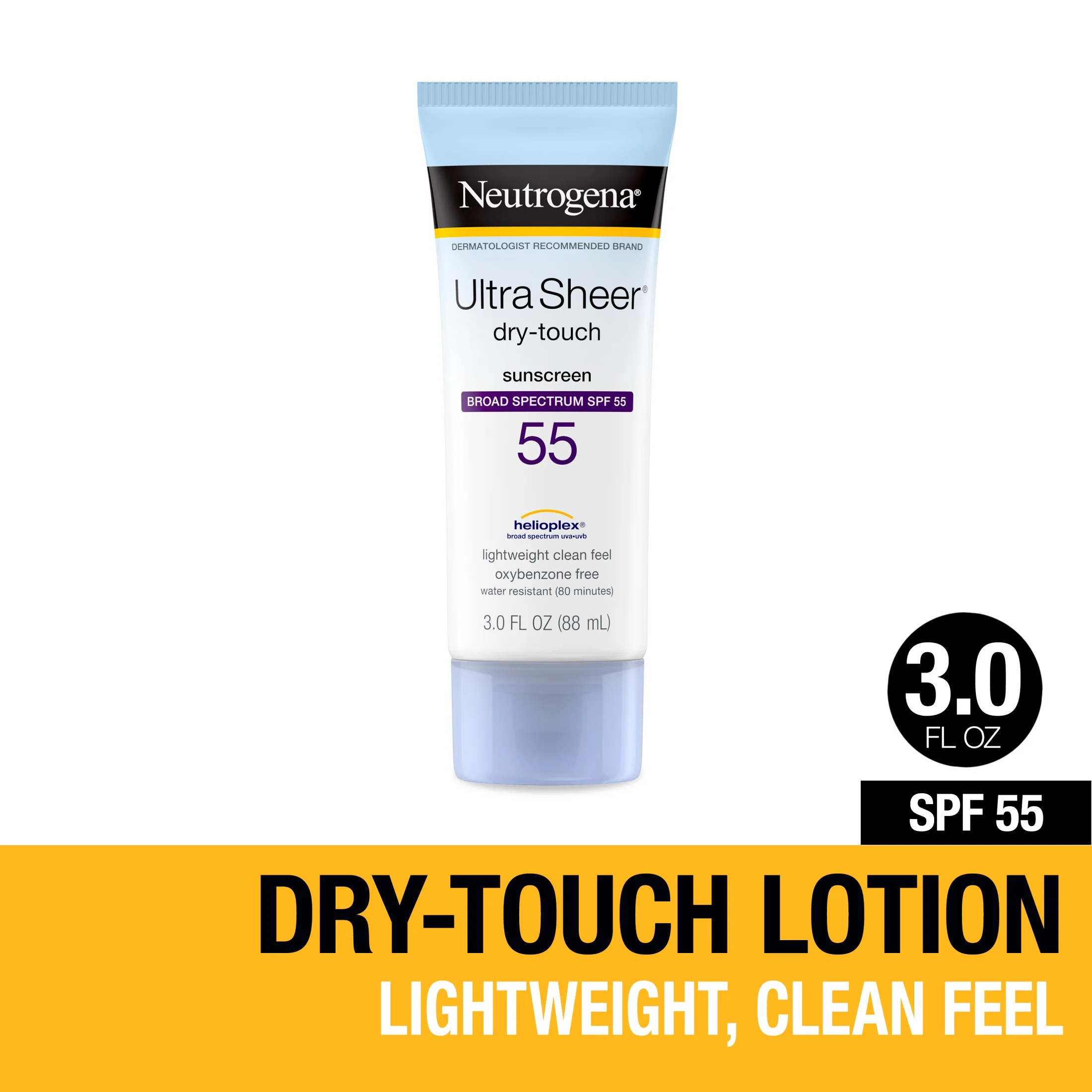 Neutrogena Ultra Sheer Dry-Touch SPF 55 Travel Sunscreen Lotion, 3 fl oz - Walmart.com | Walmart (US)