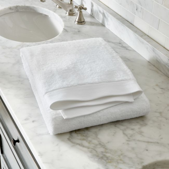 Egyptian Cotton White Bath Sheet | Crate & Barrel