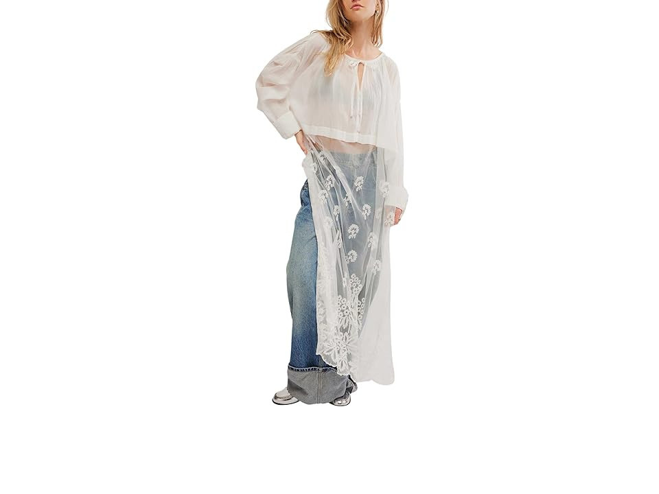 Free People Willow Maxi Top Women's Clothing Optic White : LG (Women's 12), Cotton | Zappos