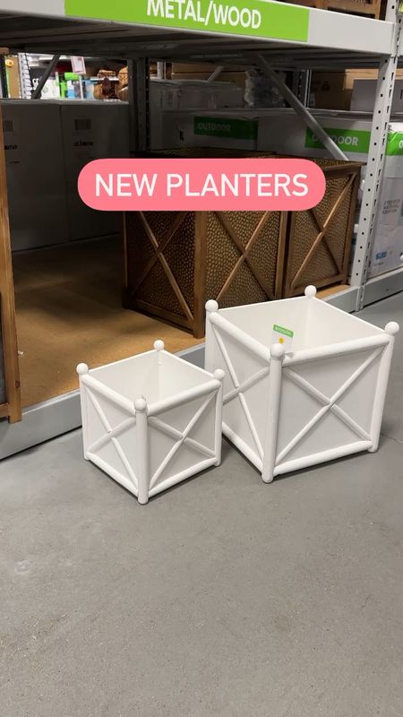 New white planters under $60! Lightweight and would love great paired with boxwood balls or topiaries! 🌸 White planter pots, small planters, outdoor decor patio decor box planter grandmillennial decor classic planter spring decor outdoor styling 

#LTKhome #LTKFind #LTKunder50